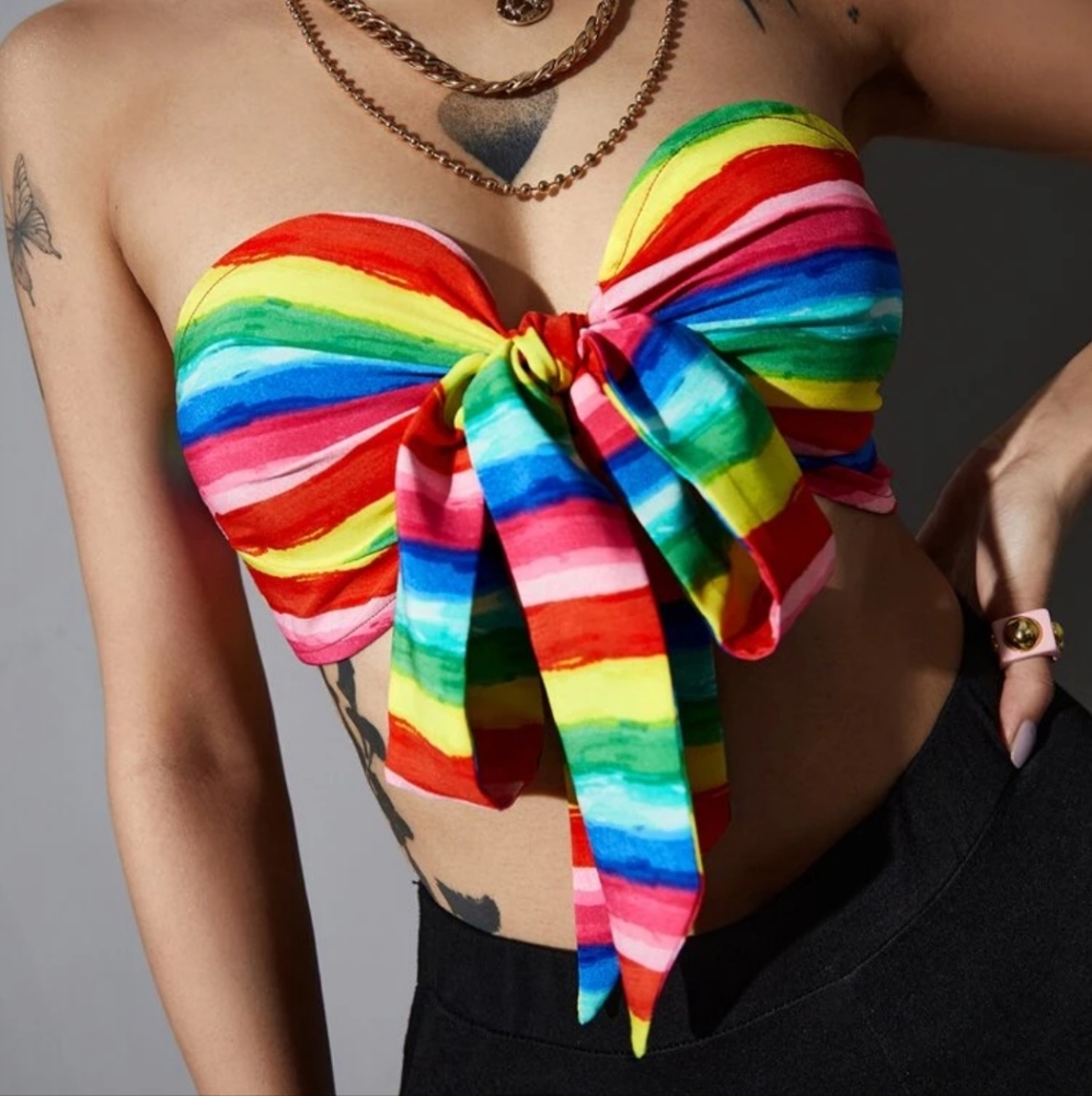Multi wear, multi color top XS Tube Top, Strapless, One Shoulder